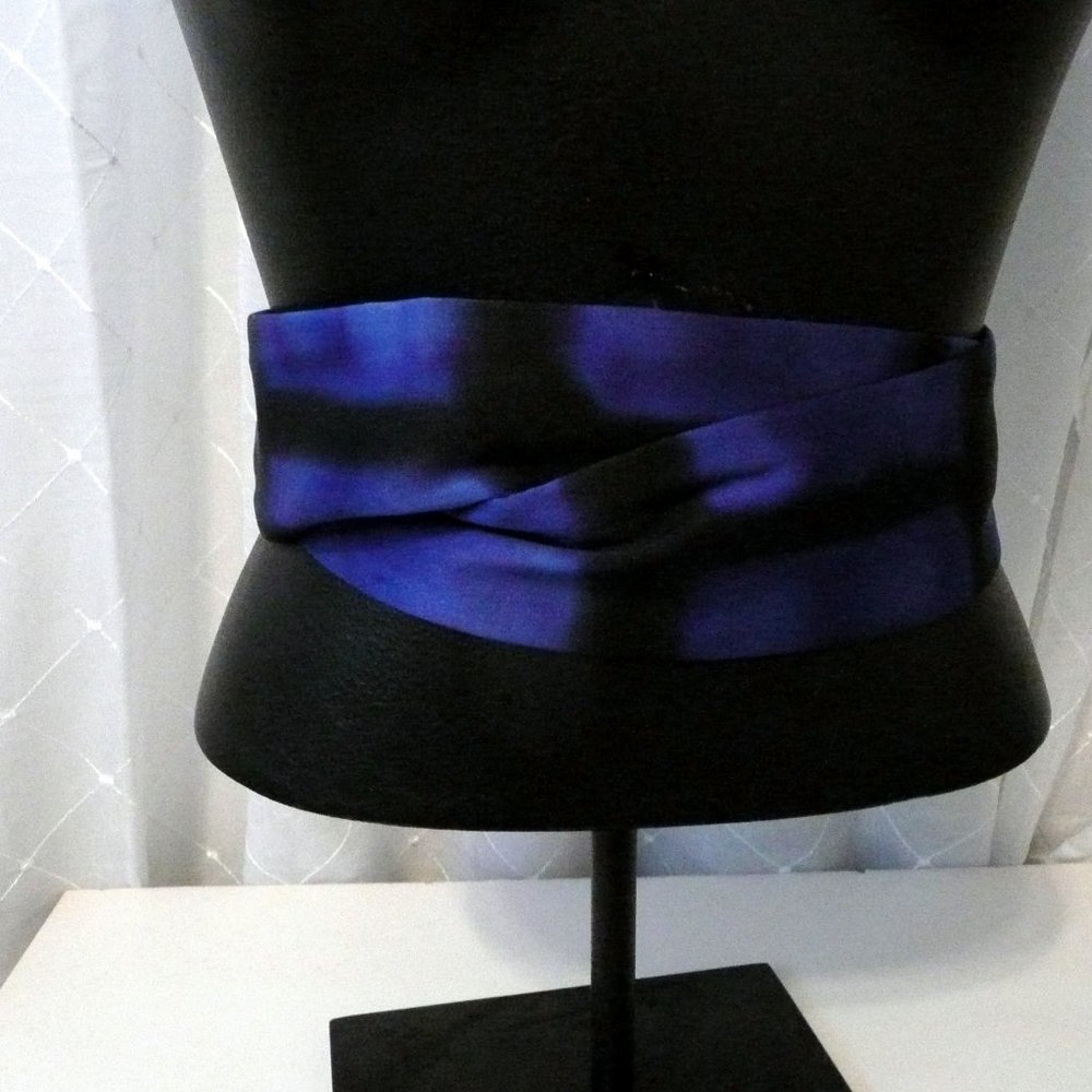 Silk Blue & Black Belt